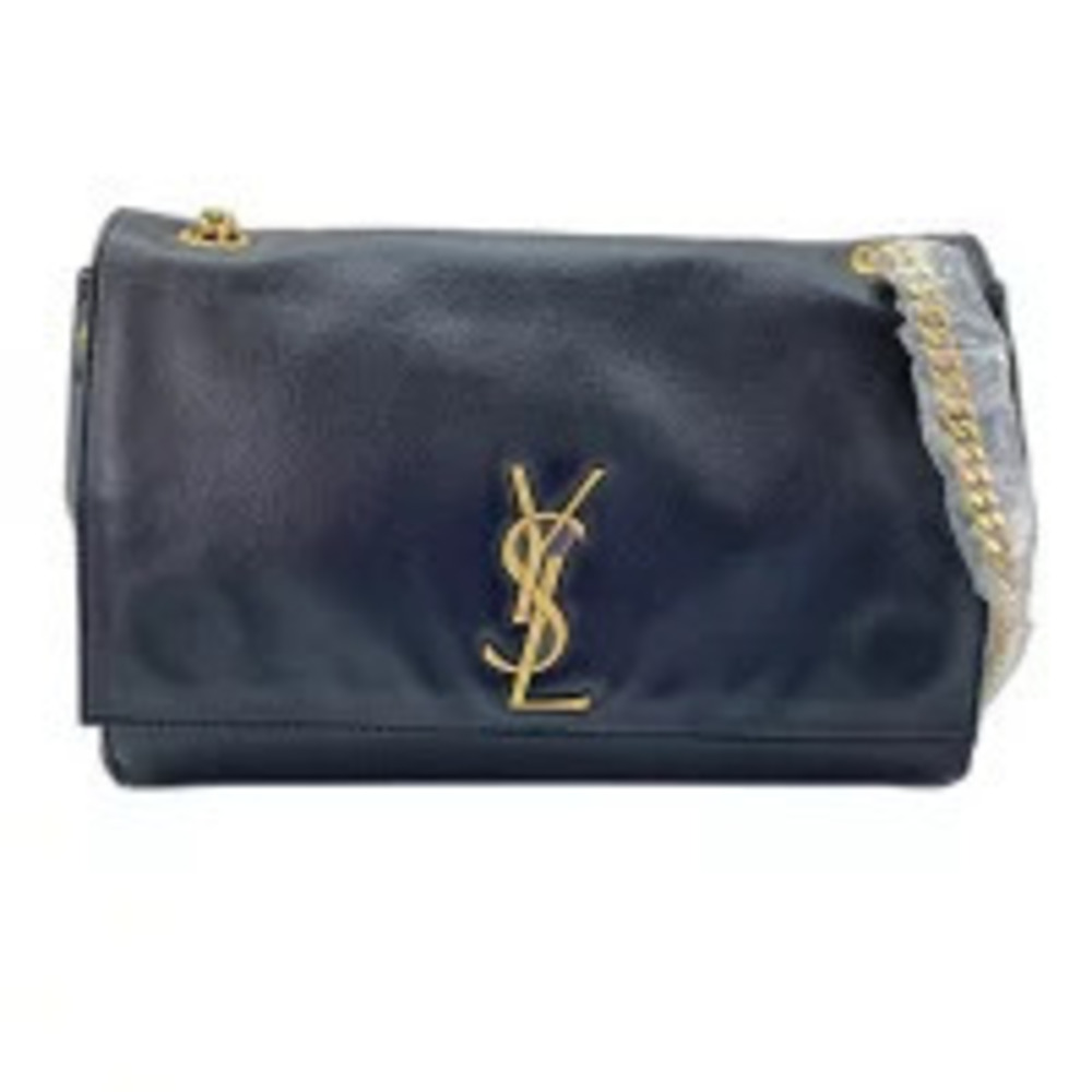 Saint Laurent Yves Kate Shoulder Bag Leather Black
